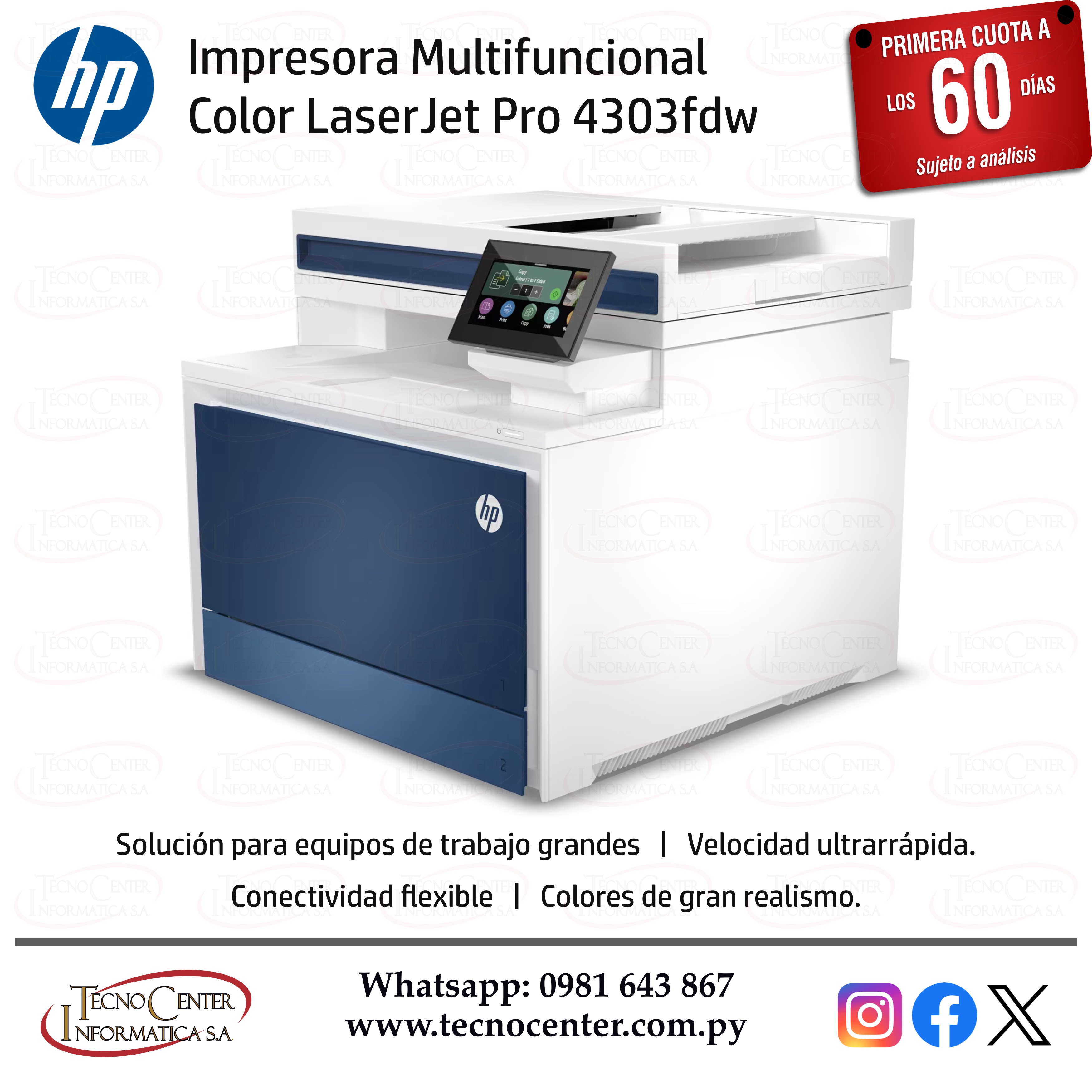 Impresora Multifuncional Color HP LaserJet Pro 430